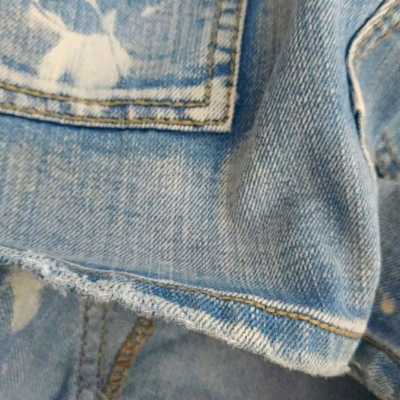 ‼4/$20Hint jeans skirt light wash distr + bleach 7 - Picture 13 of 13